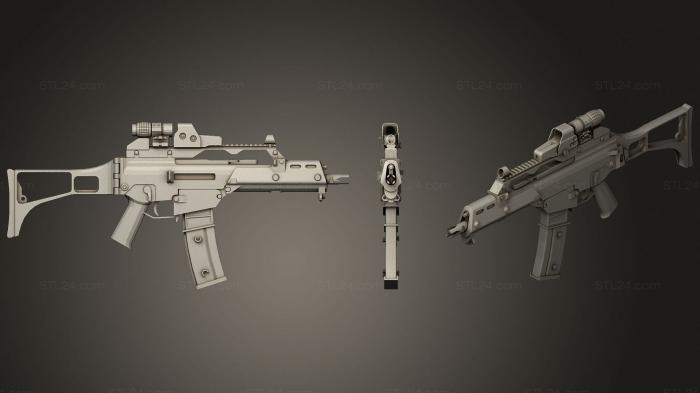 Оружие (HK G36 C, WPN_0335) 3D модель для ЧПУ станка